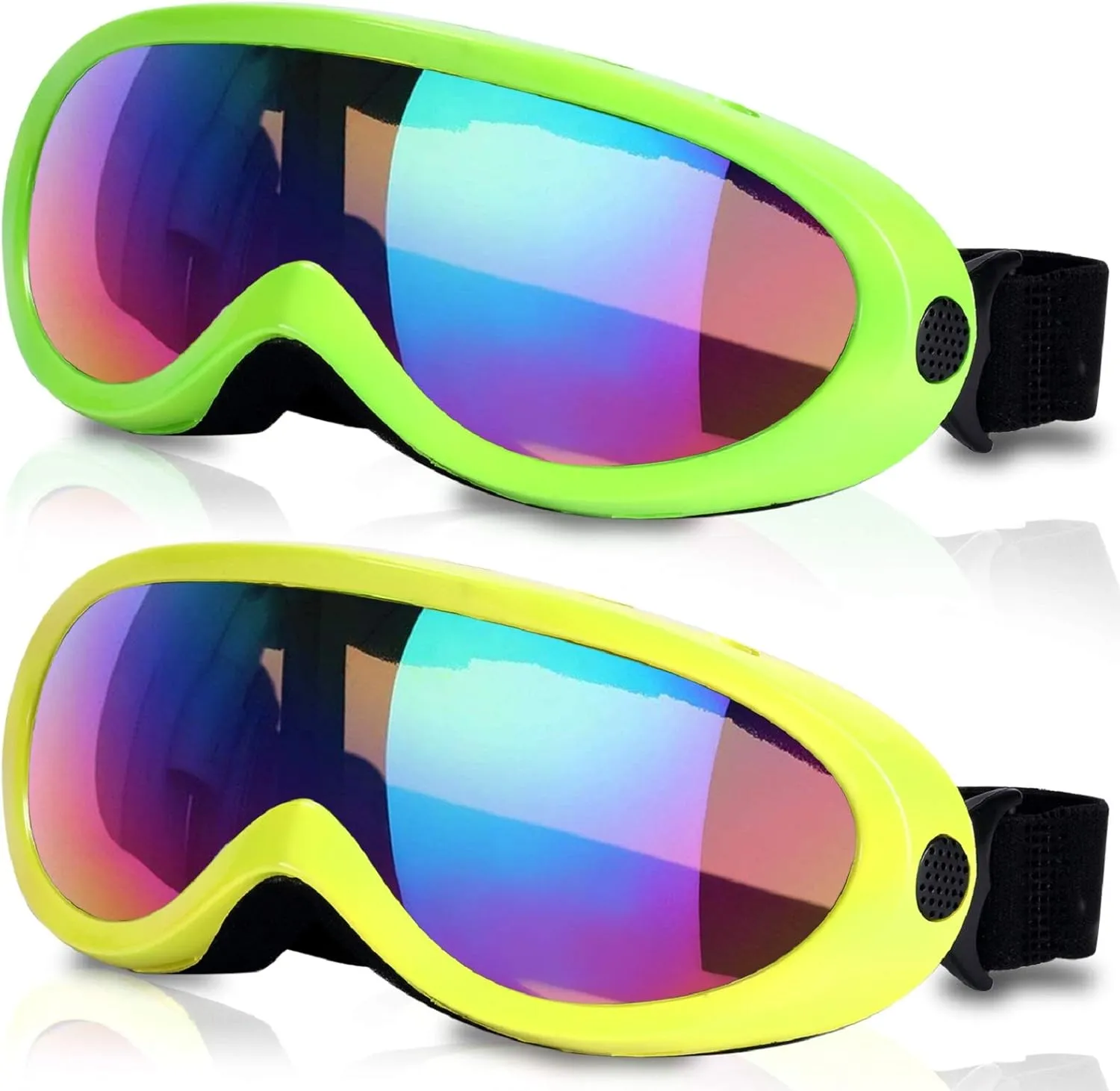 Ski Goggles, Pack of 2, Snowboard Goggles for Kids, Boys & Girls, Youth, Men