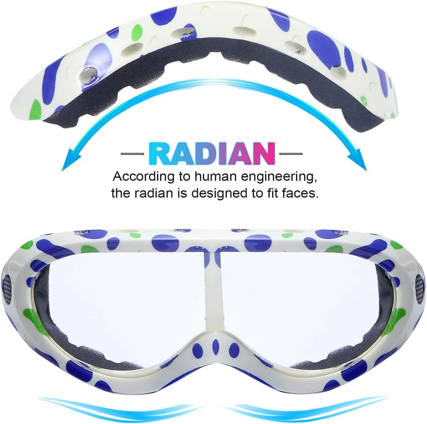 Ski Goggles, Pack of 2, Snowboard Goggles for Kids, Boys & Girls, Youth, Men