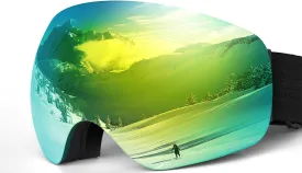 Ski Goggles PRO - Frameless Snowboard Goggles for Men & Women, OTG Winter Ski Goggles - Christmas Gifts