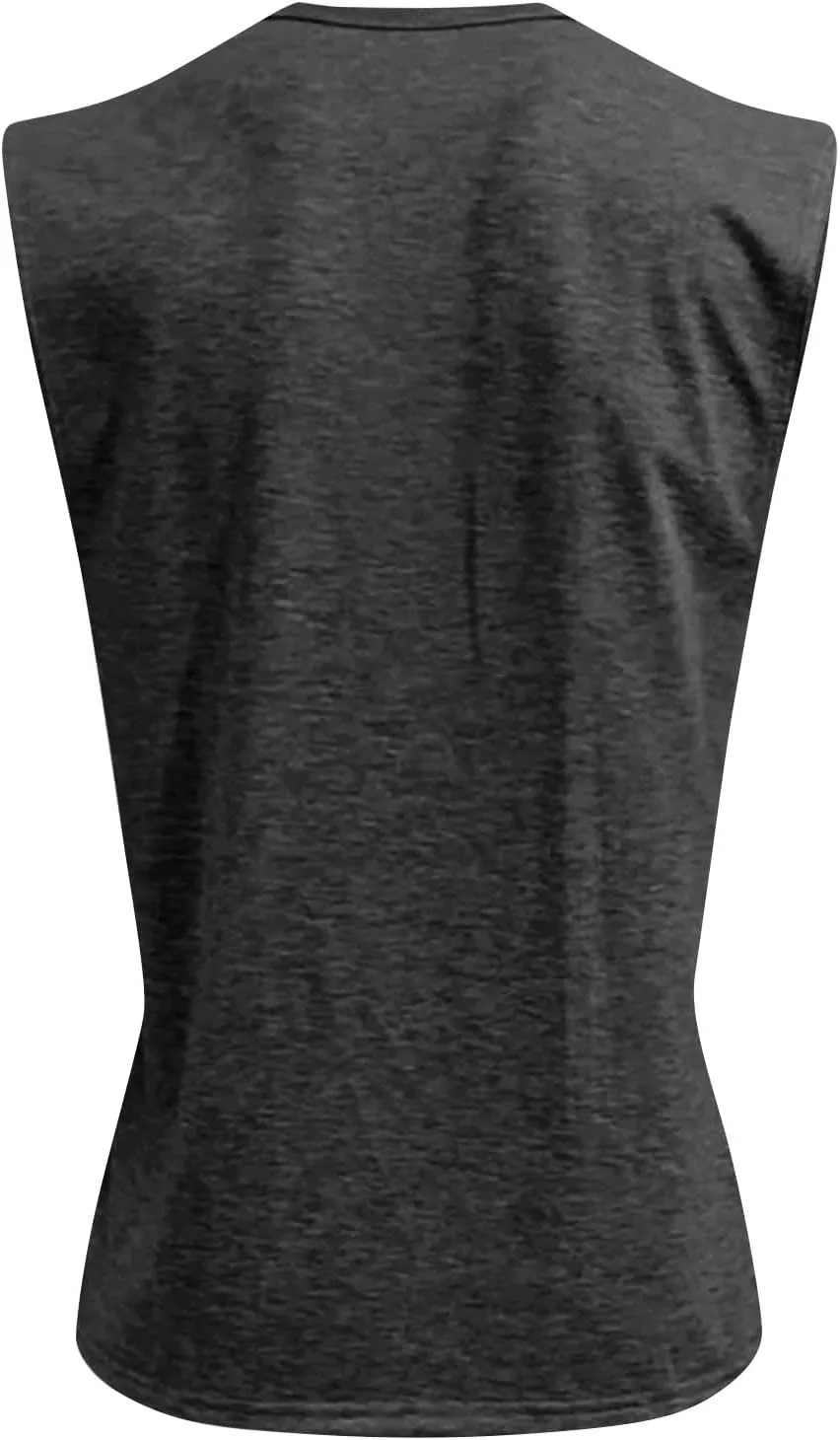 Tank Tops Men Big and Tall Henley Shirts Sleeveless Muscle Gym Workout Running Beach Summer Vintage Button Up Biker Tee Vest