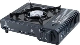 The First Penguin Portable Camping Stove - with Carrying Case 10,000 BTU Great for Emergency Preparedness Kit, High Power Butane Stove, Perfect for Camping, Hiking and Emergency-Black