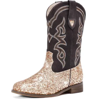 Toddler Girls Cowboy Boots - Cowgirl Western Boot for Kids Mid Calf Riding Shoes Little Kid/Big Kid