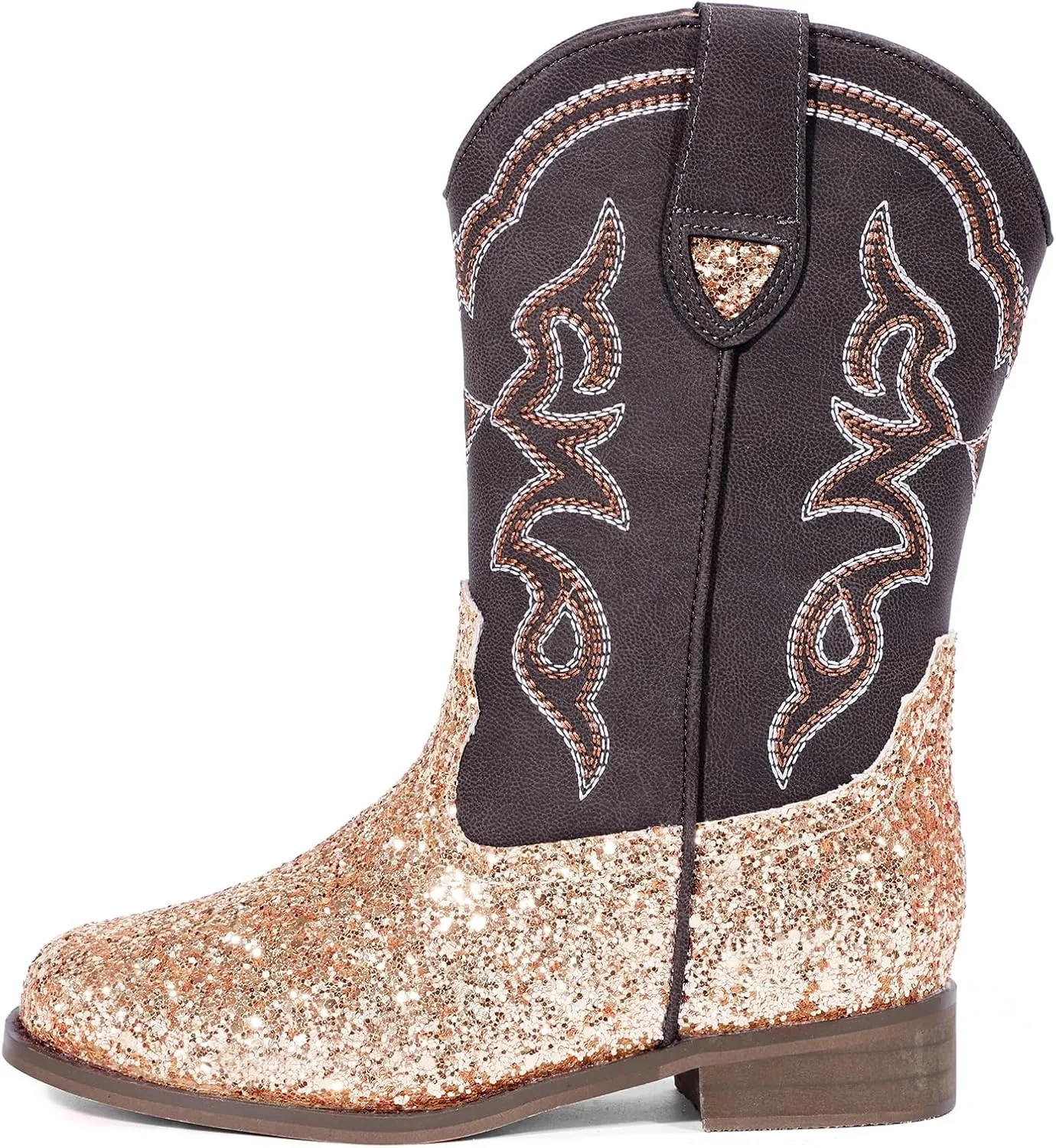 Toddler Girls Cowboy Boots - Cowgirl Western Boot for Kids Mid Calf Riding Shoes Little Kid/Big Kid