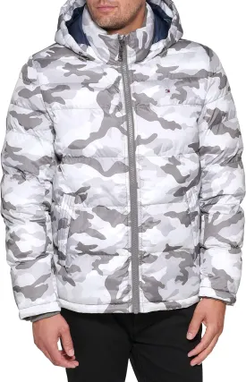 Tommy Hilfiger Men's Down Alternative Hooded Puffer Jacket (Standard and Big & Tall)
