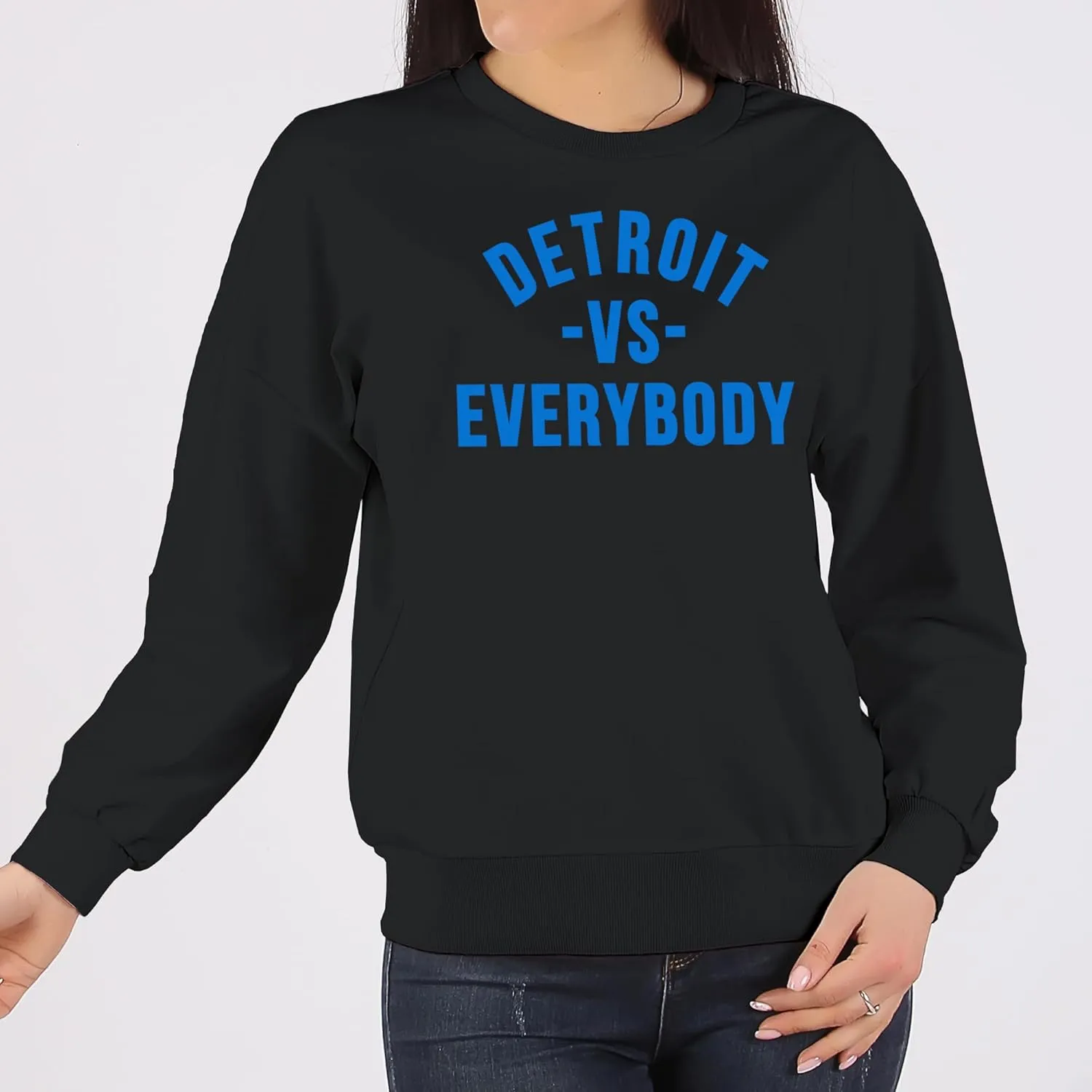 UGP Campus Apparel Detroit Vs Everybody - Michigan Pride Crewneck Sweatshirt