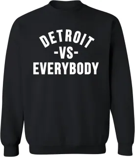 UGP Campus Apparel Detroit Vs Everybody - Michigan Pride Crewneck Sweatshirt