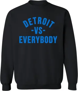 UGP Campus Apparel Detroit Vs Everybody - Michigan Pride Crewneck Sweatshirt