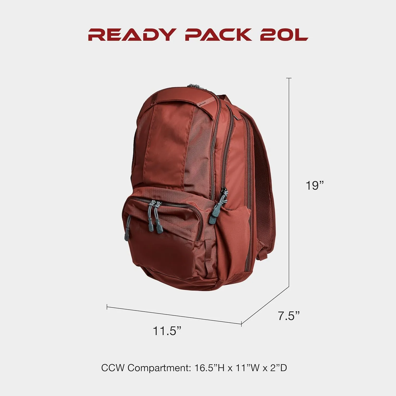 Vertx Ready Pack Tactical Backpack 20L for CCW, EDC, Travel, Work, Overlanding, Hiking, Camping, Tactical Gear, Royal Blue/Smoke