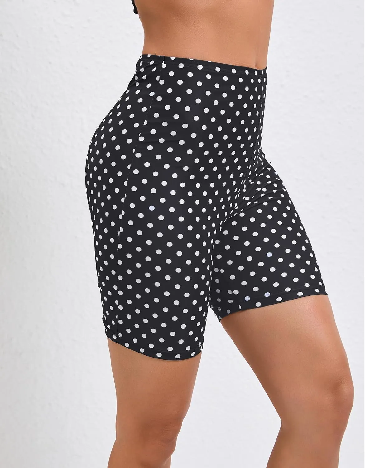 Women's 7" Plus Size High Waisted Boardshorts Swimsuit Boy Shorts Bikini Bottoms Swim Shorts